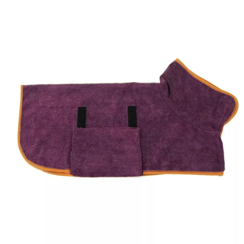 Fast-Drying Dog Bathrobe Towel, Soft Microfiber Pet Robe