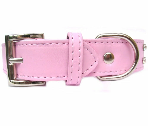 2-Row Dog Collars 10-20" - Pink