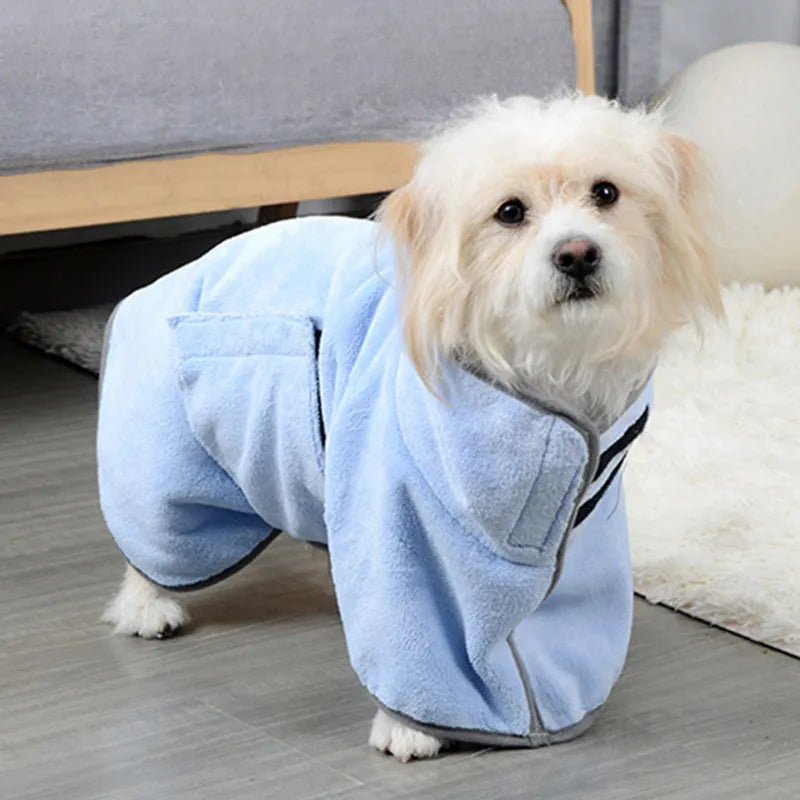 Fast-Drying Dog Bathrobe Towel, Soft Microfiber Pet Robe - image 4