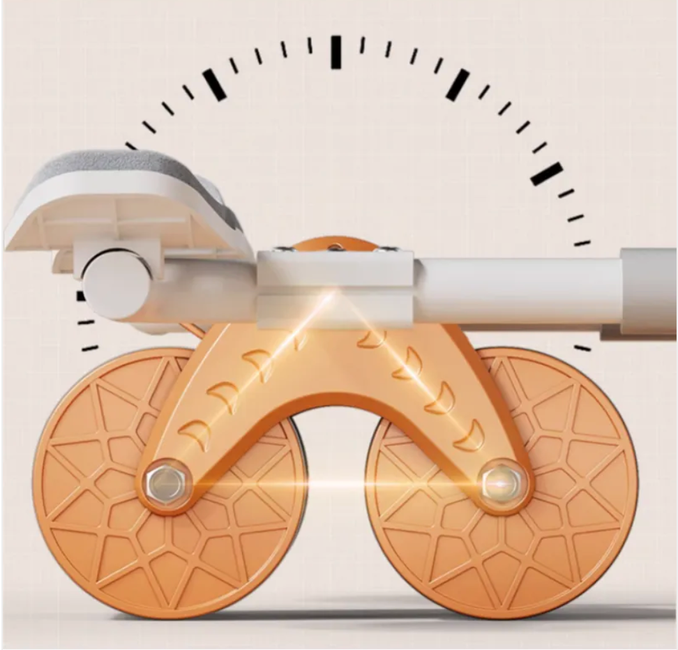 2-in-1 Ab Roller Wheel & Plank Trainer with Timer for Core Strength