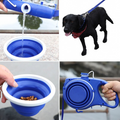 Portable pet travel water bottle and leash set