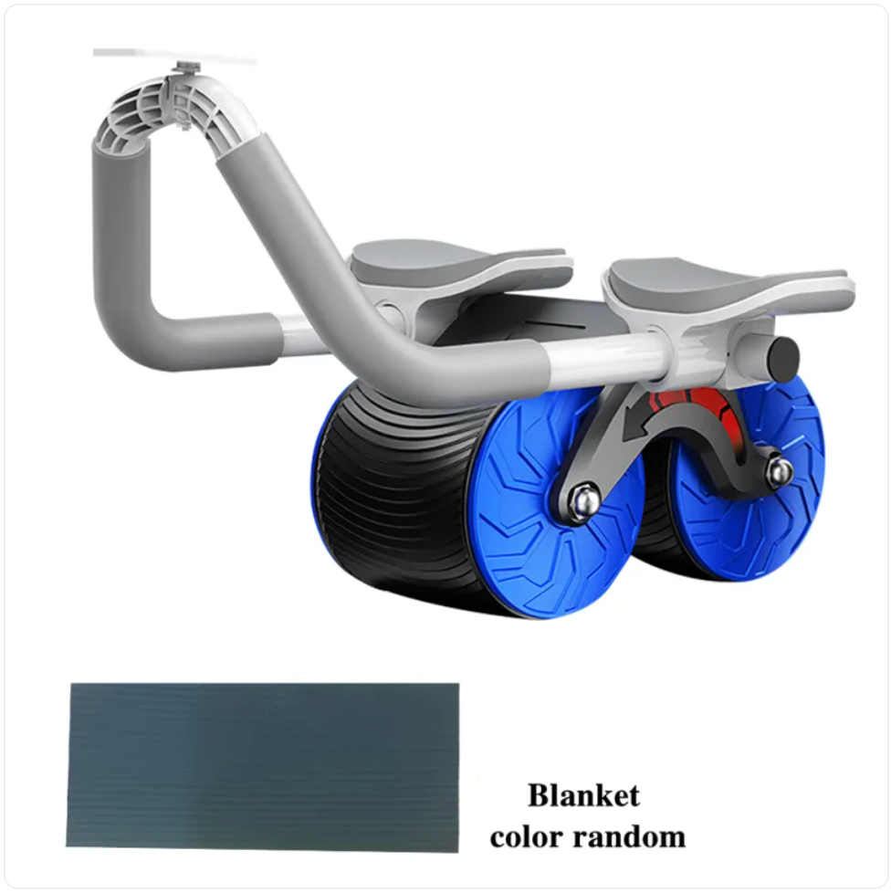 2-in-1 Ab Roller Wheel & Plank Trainer with Timer for Core Strength