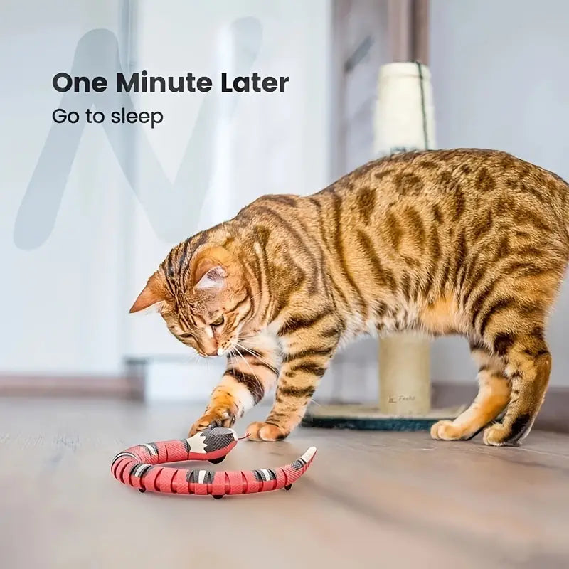 USB Rechargeable Interactive Cat Snake Toy for Indoor Exercise - image 2