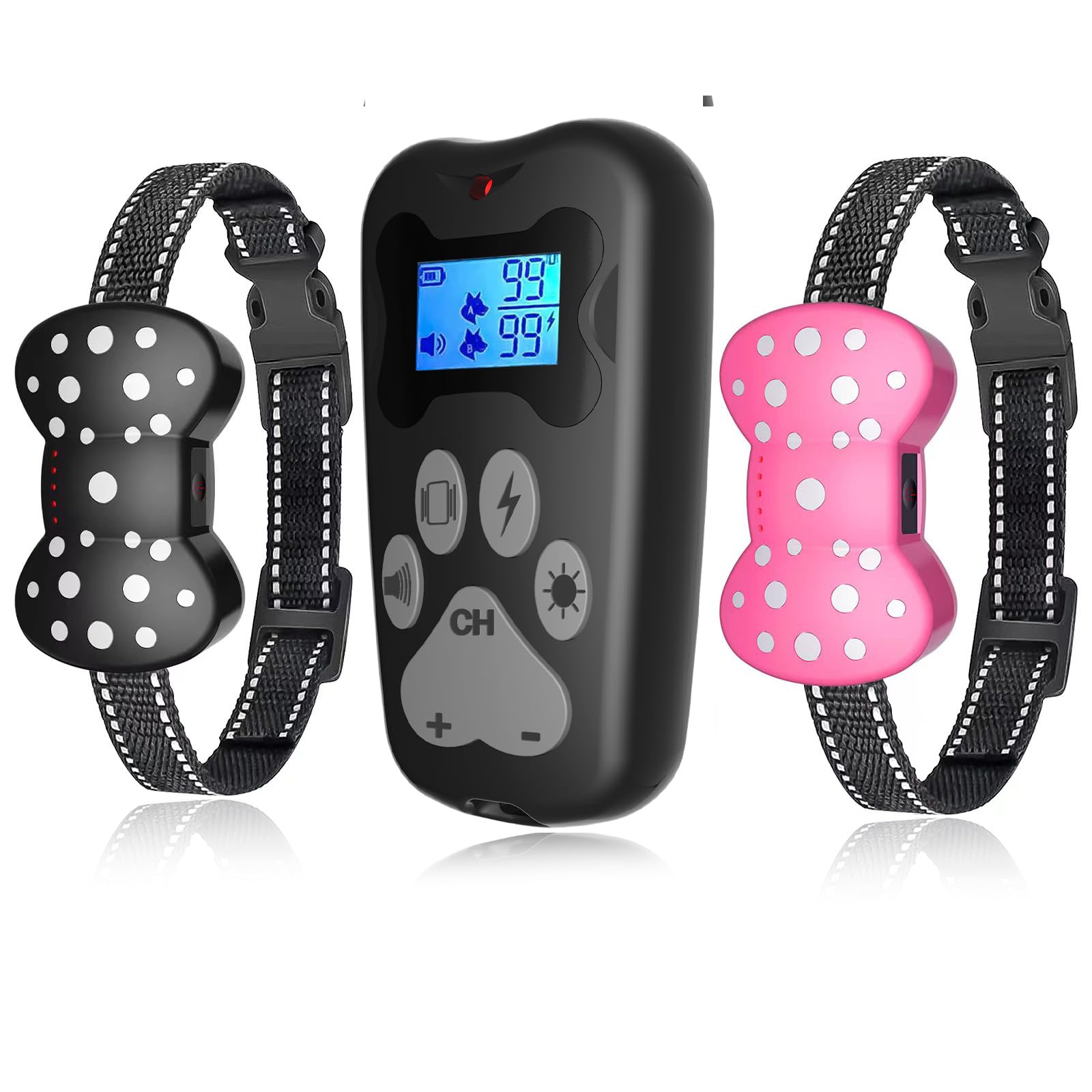 Rechargeable Dog Training Collar for 2 Dogs, 3000 ft Remote Range - image 2