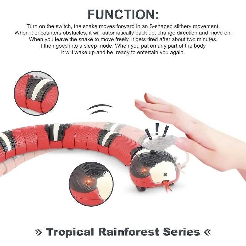 USB Rechargeable Interactive Cat Snake Toy for Indoor Exercise - image 7
