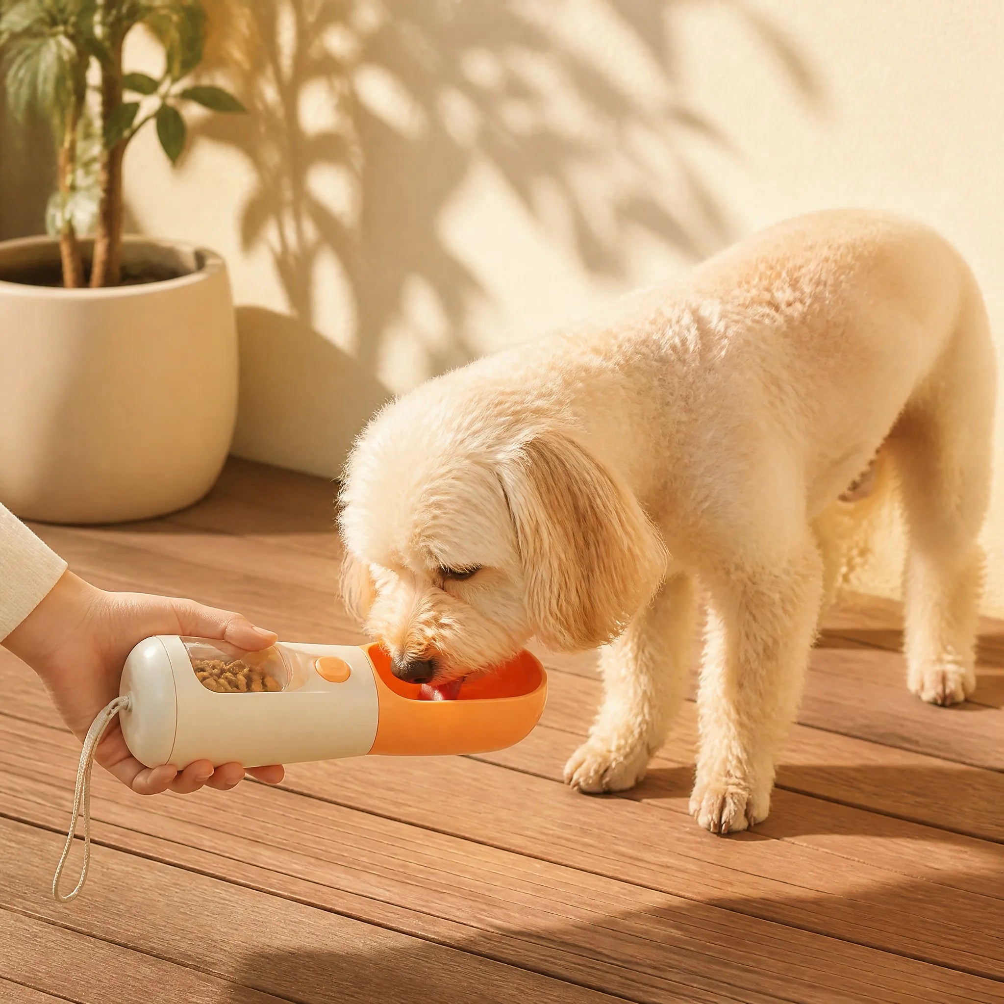PawNest 3-in-1 Portable Dog Water Bottle & Snack Cup