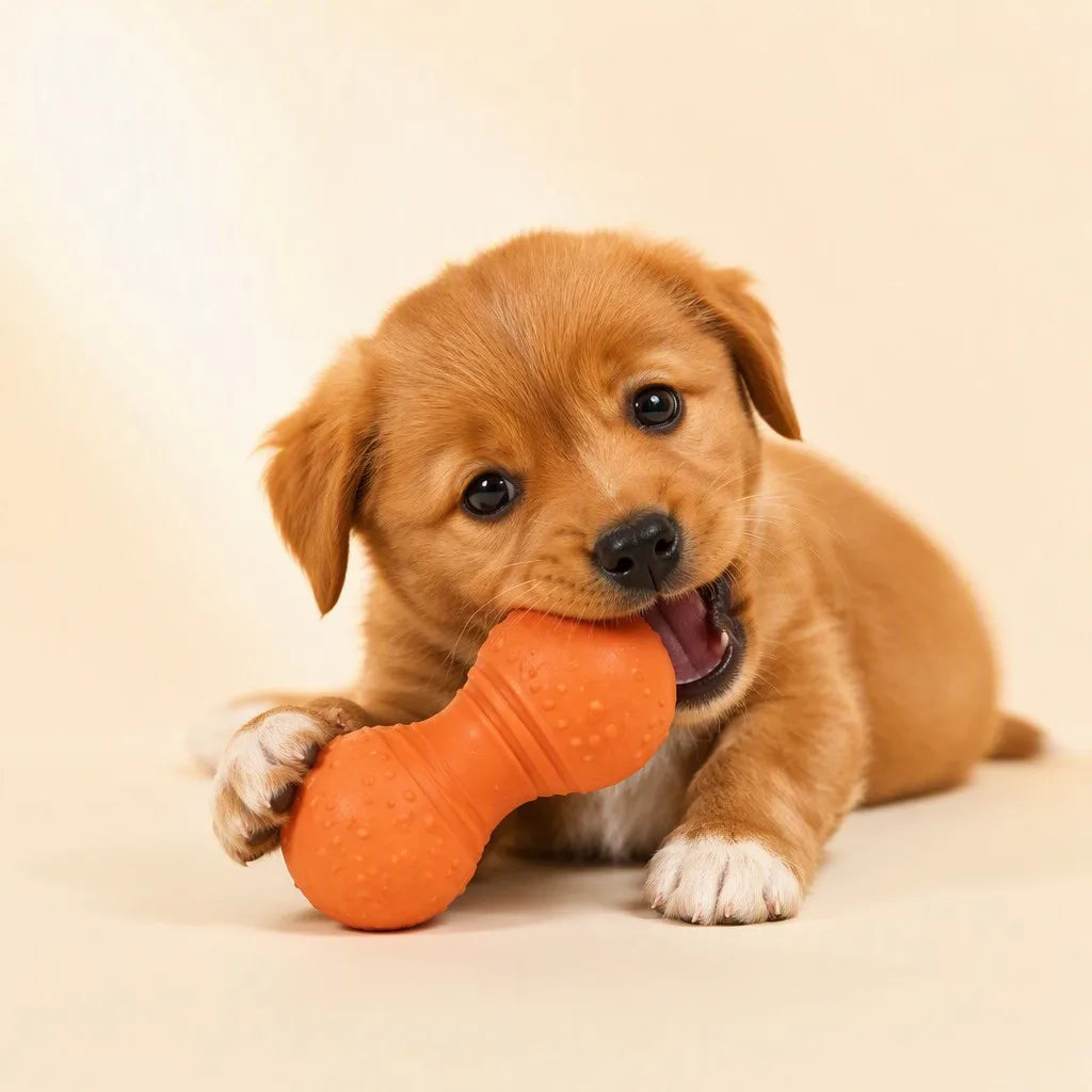PawNest Rubber Treat Dispenser Dog Toy | Gourd-Shaped Chew & Enrichment
