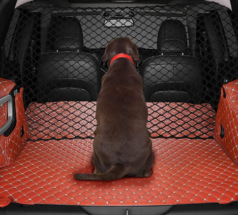 Black car pet isolation net for dog travel safety