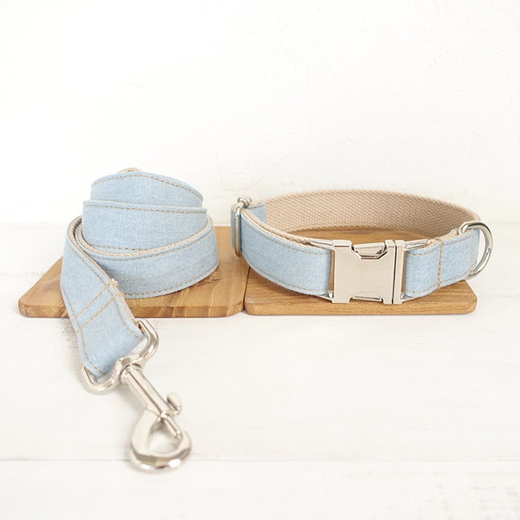 Blue Denim Dog Leash, Heavy-Duty Walking Lead for All Breeds - image 5