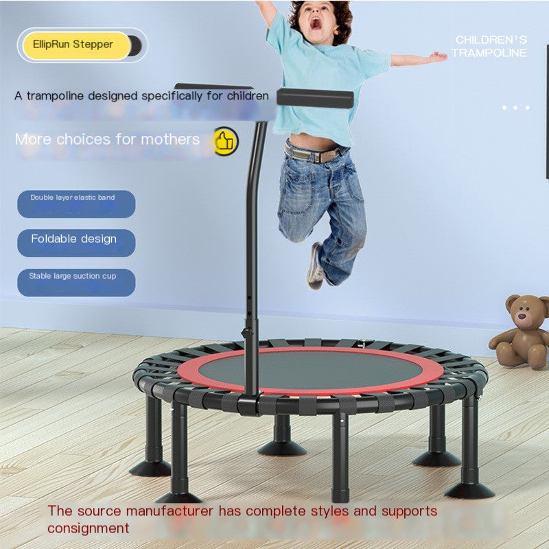 Indoor Trampoline for Kids - Home Fitness Jumping Bed